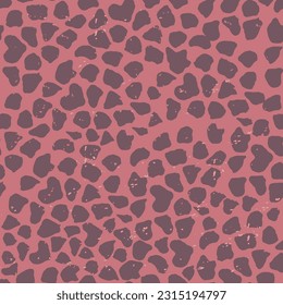 Handgezeichnetes, florales und abstraktes Muster. Texturierte nahtlose, wiederholte Muster-Design für Stoffstatis-Blumenformen auf rosafarbenem blauem Hintergrund