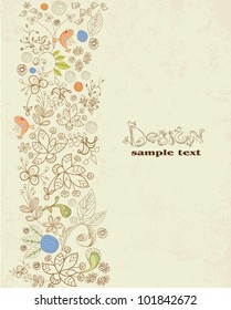 Hand Drawn floral background