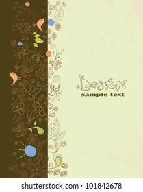Hand Drawn floral background