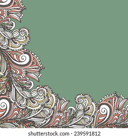 Hand drawn floral background