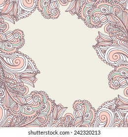 Hand drawn floral background
