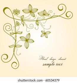 Hand drawn floral background