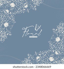 hand drawn floral background 5