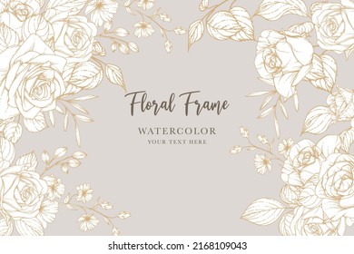 hand drawn floral background design