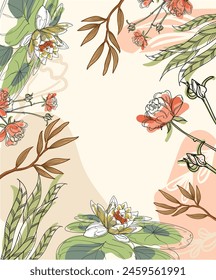 Hand drawn Floral background pattern vector