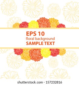 Hand drawn floral background. Vector illustration.
