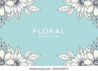 Hand gezeichnete florale Hintergrund Vektor-Design-Illustration