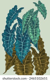 Hand drawn floral background vector illustration