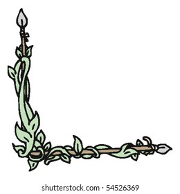 hand drawn floral border