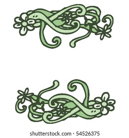 hand drawn floral border
