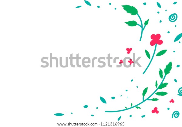 hand drawn floral border cute composition stock vector royalty free 1121316965 shutterstock