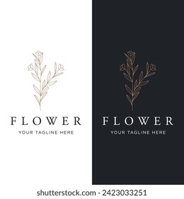hand drawn floral or botanical logo design. logo for business, photography, studio, wedding and flower shop.