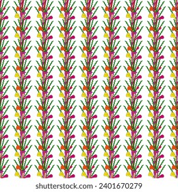 hand drawn floral bouquet bail vector seamless textile design pattern