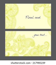Hand drawn floral cards