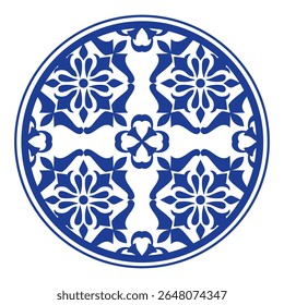 Hand drawn floral design. round frame. botanical, natural theme. for decoration, wallpaper, background, home decor, ceramic, fabric, tile. flower style.