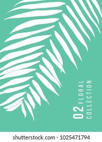 Hand drawn floral design. Vector leaves