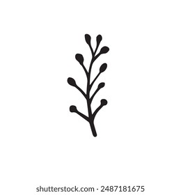 Hand drawn floral element vector