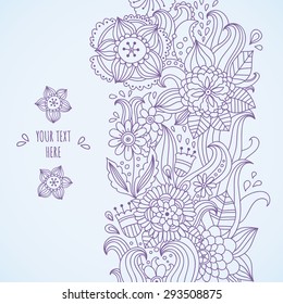 Hand drawn floral element for your design
