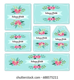 Hand drawn floral elements for branding and identity