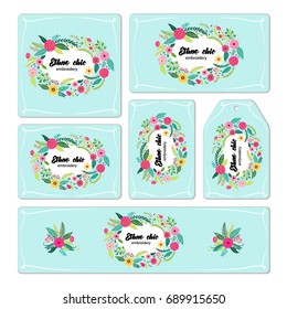 Hand drawn floral elements for branding and identity