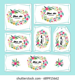 Hand drawn floral elements for branding and identity