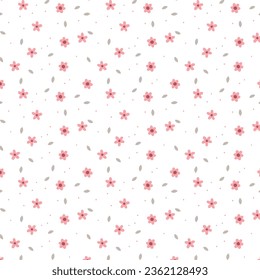 Patrón de flores florales dibujado a mano. Ilustración del vector