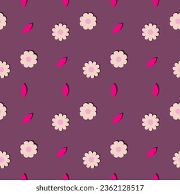 Patrón de flores florales dibujado a mano. Ilustración del vector