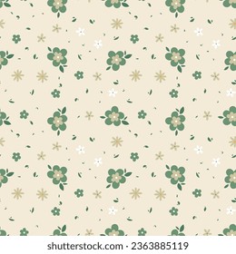 Hand drawn floral flower pattern. Vector illustration