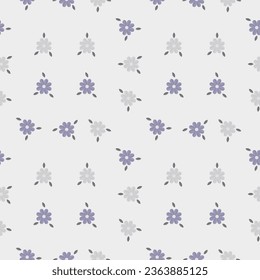 Handgezeichnetes Blumenmuster. Vektorgrafik