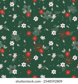 Hand drawn floral flower pattern. Vector illustration