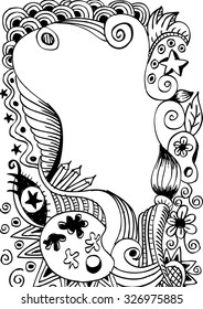 hand drawn floral frame
