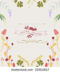 Hand Drawn Floral Frame Background