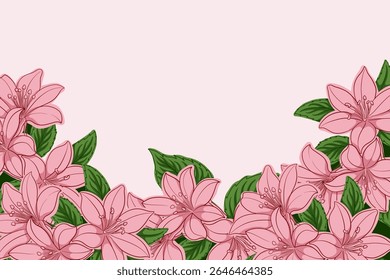 Hand drawn floral frame background