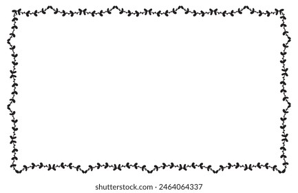 Hand drawn floral frame design background.