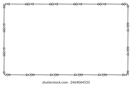 Hand drawn floral frame design background.