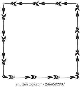 Hand drawn floral frame design background.
