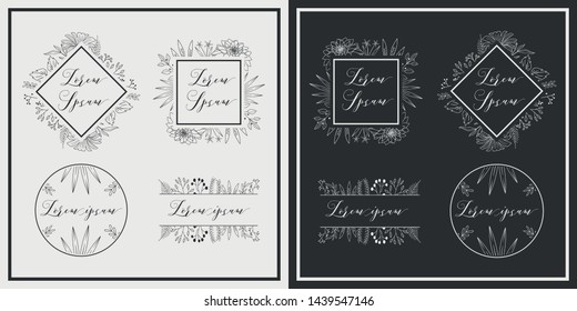 Hand Drawn Floral Frame Vector