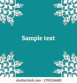 Hand drawn floral framed background vector illustration