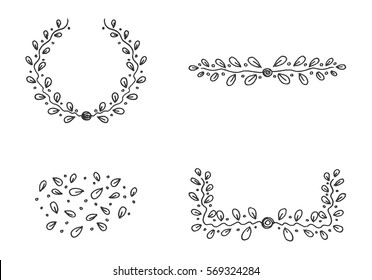 hand drawn floral frames