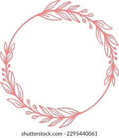 Hand drawn floral frames with flowers, branch and leaves.