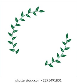 Hand drawn floral frames with flowers, branch and leaves. Wreath. Elegant logo template. Vector illustration for labels, branding business identity, wedding invitation