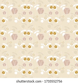 Hand drawn floral illustration in pastel color. Can use for print, template, fabric, presentation, textile, banner, poster, wallpaper, background