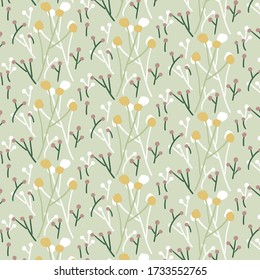 Hand drawn floral illustration in pastel color. Can use for print, template, fabric, presentation, textile, banner, poster, wallpaper, background