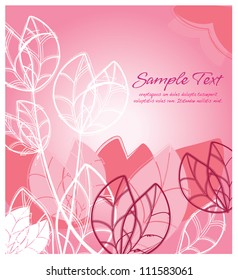 hand drawn floral layout series(pink)