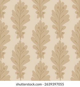 Hand drawn Floral leaf seamless patterns for fabric, textiles, clothing, wrapping paper, cover, banner, interior decor, retro abstract backgrounds