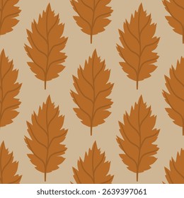 Hand drawn Floral leaf seamless patterns for fabric, textiles, clothing, wrapping paper, cover, banner, interior decor, retro abstract backgrounds