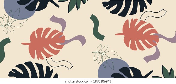 Hand drawn floral  leaves elements made in vector. For wedding design, logo  greeting card.