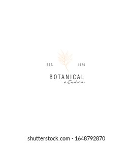 Hand drawn floral logo template