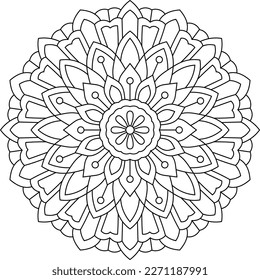 Hand drawn floral mandala vector illustration