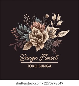 Hand drawn floral  ornament illustration vector